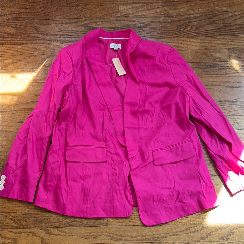 LOFT Pink Blazer Lightweight Suit Jacket